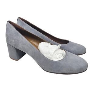 Margaux 39 The Heel Gray Suede Pump Minimalist Career Professional Comfort